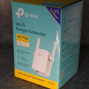 TP‑Link RE205 AC750 Dual‑Band Mesh Wi‑Fi Range Extender NEW